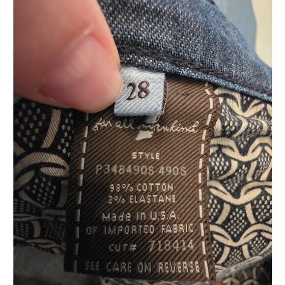 7 for All Mankind Dojo Flare Capri Women's Jeans Size 28 Y2K - Picture 6 of 9